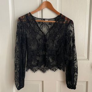 H&M sheer lace blouse